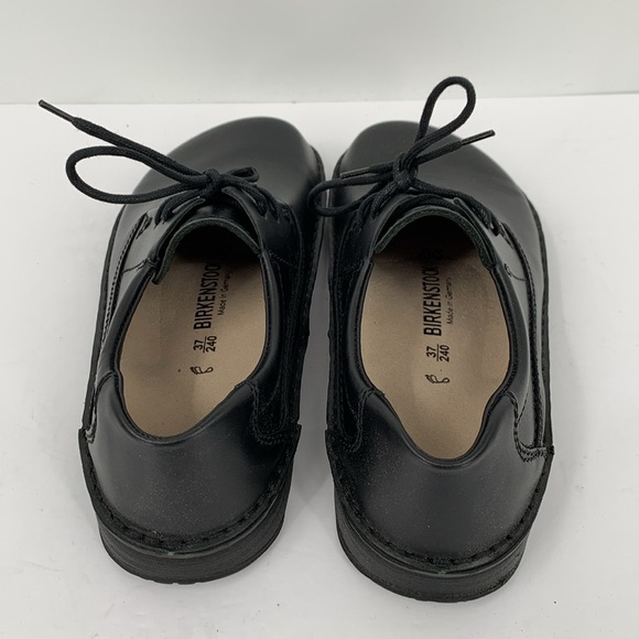 Birkenstock Memphis black leather loafer shoe oxford tie Germany women new 37 6 - Picture 4 of 7